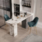 Modern Pub Dining Set 1/2/3/4/5 Pieces Stone Top Rectangle Indoor Counter Height Pub Set Clearhalo 'Bar Furniture' 'furn' 'furn_home_bar_bar_sets' 'Furniture' 'Home Bars & Bar Sets' 'home_bar_bar_sets' 'Kitchen & Dining Furniture' 1200x1200_e2551080-9c4e-4d3c-83e3-a298967a0f0c