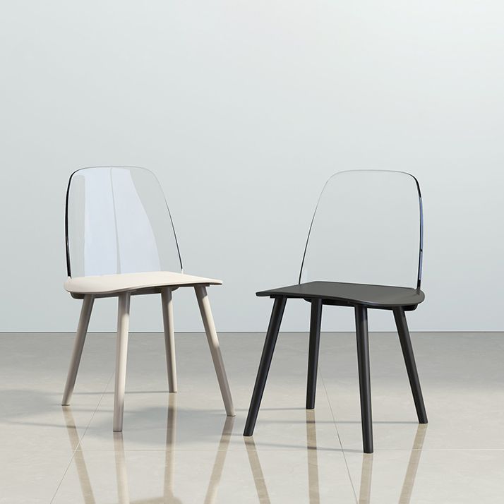 Glam Style Side Chair Plastic Indoor Dining Chair (Set of 2) Clearhalo 'Dining Chairs' 'Dining Tables & Seating' 'dining_chair' 'furn' 'furn_dining_chair' 'Furniture' 'furniture_dining_chair' 'Kitchen & Dining Furniture' 1200x1200_e255dc79-e031-48b0-b4e3-eb5cea1a7113