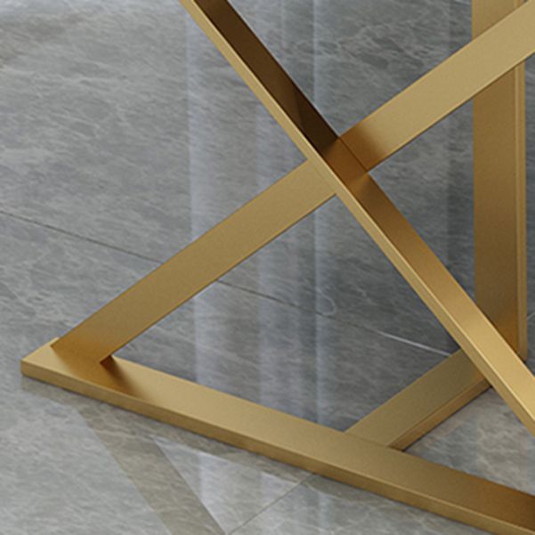 Glam 1/5 Pieces Dining Set Rectangle Stone Dining Table for Kitchen Clearhalo 'Dining Room Sets' 'Dining Tables & Seating' 'dining_room_set' 'furn' 'furn_dining_room_set' 'Furniture' 'furniture_dining_room_set' 'Kitchen & Dining Furniture' 1200x1200_e256794d-cdb5-4a62-a01c-2117ce77e4d3