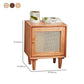 Rattan Bedside Table Modern Minimalist Night Table with Legs Clearhalo 'Bedroom Furniture' 'furn' 'furn_night_stand' 'Furniture' 'night_stand' 'Nightstands' 1200x1200_e2568835-ea7e-4d0e-89aa-c4ab640dddbd