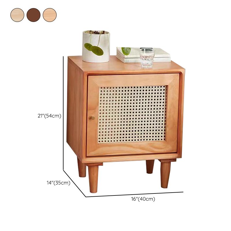 Rattan Bedside Table Modern Minimalist Night Table with Legs Clearhalo 'Bedroom Furniture' 'furn' 'furn_night_stand' 'Furniture' 'night_stand' 'Nightstands' 1200x1200_e2568835-ea7e-4d0e-89aa-c4ab640dddbd