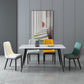 Modern Rectangle Shape White Dining Table Sintered Stone Dining Table with 4 Legs Base Clearhalo ' dining_table' 'Dining Tables & Seating' 'Dining Tables' 'furn' 'furn_dining_table' 'Furniture' 'furniture_dining_table' 'Kitchen & Dining Furniture' 'kitchen&dining_furn' 'kitchen' 'kitchen_dining_table' 1200x1200_e25691ee-3970-4708-85c2-ce4c752ba436