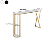 1/3 Pieces Glam Iron Bar Table Set Sintered Stone Top Bistro Set with Shelf Clearhalo 'Bar Furniture' 'furn' 'furn_home_bar_bar_sets' 'Furniture' 'Home Bars & Bar Sets' 'home_bar_bar_sets' 'Kitchen & Dining Furniture' 1200x1200_e256af21-4e7e-43e4-ac05-bc25f0c3ce89