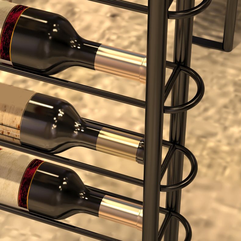 Porta di vino per vino in bottiglia per pavimenti per pavimenti industriali in nero