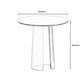 Contemporary Round Side End Table, Clear Pedestal End Table for Living Room Clearhalo 'Coffee & Accent Tables' 'End & Side Tables' 'end_side_table' 'end_side_tables' 'furn' 'furn_end_side_tables' 'Furniture' 'furniture_end_side_table' 'Living Room Furniture' 1200x1200_e259cd1a-15d8-4311-bc17-6f6dd1991b99