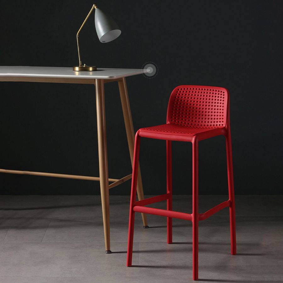 Modern Bar-stool Plastic Counter Bar Stool for Kitchen Bar with Plastic Legs Clearhalo 'Bar Furniture' 'Bar Stools' 'bar_stools' 'furn' 'furn_bar_stools' 'Furniture' 'furniture_bar_stools' 'Kitchen & Dining Furniture' 1200x1200_e25c57fa-867c-45c2-b5b9-d28ee04cbea4