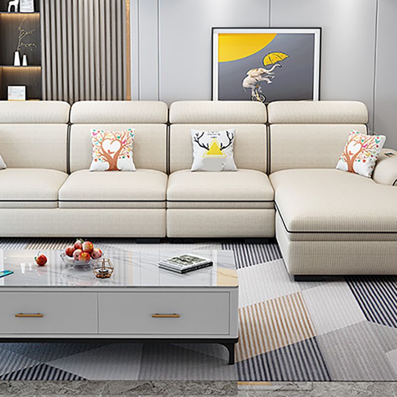 125.98"D x 70.87"W x 35.43"H Pillow Top Arm Sectionals, Modern High Back Sofa with Storage Clearhalo 'furn' 'furn_sectionals' 'Furniture' 'furniture_sectionals' 'kitchen' 'kitchen_sectionals' 'Living Room Furniture' 'Sectionals' 1200x1200_e25c6497-ef69-4cc5-a5b7-a9de37bdeee4