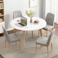 Round Solid Wood Two-Color Dining Table Simplicity 4 Legs Table for Dining Room Clearhalo ' dining_table' 'Dining Tables & Seating' 'Dining Tables' 'furn' 'furn_dining_table' 'Furniture' 'furniture_dining_table' 'Kitchen & Dining Furniture' 'kitchen&dining_furn' 'kitchen' 'kitchen_dining_table' 1200x1200_e25cfdd2-7ed2-4515-97b6-481fcad7c16d