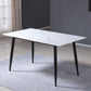 Rectangle Sintered Stone Two-Color Dining Table Modern 4 Legs Table for Dining Room Clearhalo ' dining_table' 'Dining Tables & Seating' 'Dining Tables' 'furn' 'furn_dining_table' 'Furniture' 'furniture_dining_table' 'Kitchen & Dining Furniture' 'kitchen&dining_furn' 'kitchen' 'kitchen_dining_table' 1200x1200_e25e5ab3-215e-4712-9f14-2f537d05d36e