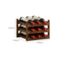 Solid Wood Wine Rack Countertop Wine Bottle Rack for Living Room