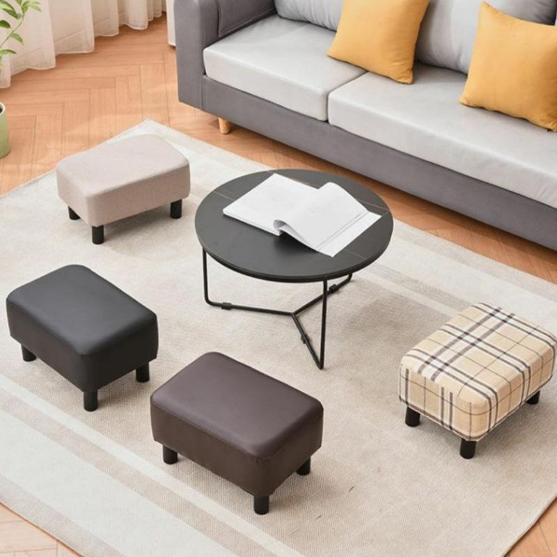 Contemporary Ottoman Solid Color Water Resistant Leather Rectangle Footstool Ottoman Clearhalo 'furn' 'furn_ottomans_poufs' 'Furniture' 'Living Room Furniture' 'Ottomans & Poufs' 'ottomans_poufs' 1200x1200_e261a54d-6d34-4eba-a061-07989218f774