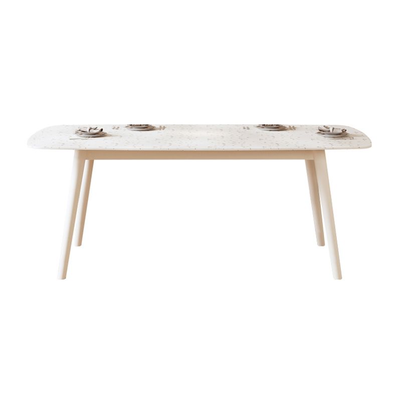 Modern Stone White Dining Table Ash Wood Base for Dining Room Clearhalo 'Dining Tables & Seating' 'Dining Tables' 'dining_table' 'furn' 'furn_dining_table' 'Furniture' 'Kitchen & Dining Furniture' 1200x1200_e2622b7c-d317-40cc-9190-dee3762247a5