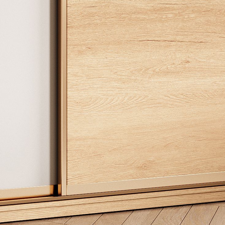 Armario de madera de ingeniería deslizante con cajón armario moderno de vestuario