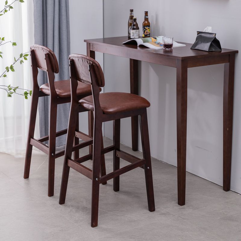 Traditional Rectangle Solid Wood Living Room Bar Dining Table Clearhalo 'Bar Furniture' 'Bar Tables' 'bar_tables' 'furn' 'furn_bar_tables' 'Furniture' 'Kitchen & Dining Furniture' 1200x1200_e2629123-e79a-4098-a7f2-ca09b385b910