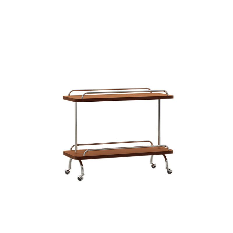 Rechthoekige bijzettafel met wielbasis Midden-eeuwse moderne stijl met opbergplank