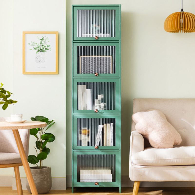 Rectangular Wood Cabinet, Modern Accent Chest  with Acrylic 4/5 - Door