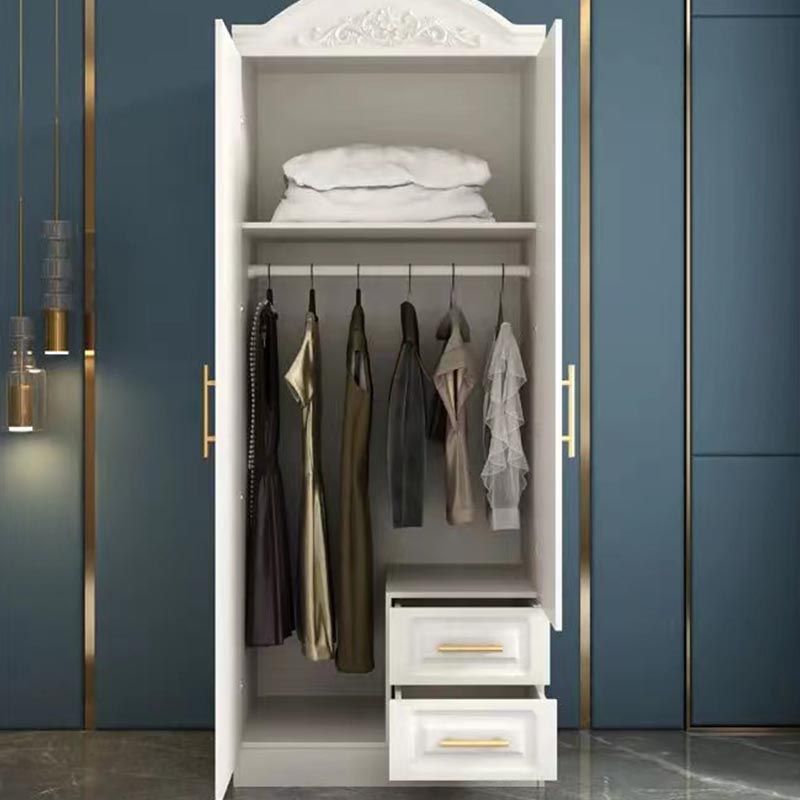 French Country Wardrobe White Wooden Wardrobe Closet for Bedroom Clearhalo 'Armoires & Wardrobes' 'armoires_wardrobes' 'Bedroom Furniture' 'furn' 'furn_armoires_wardrobes' 'Furniture' 1200x1200_e2659a00-3f6d-426b-b4e9-68a297dde974