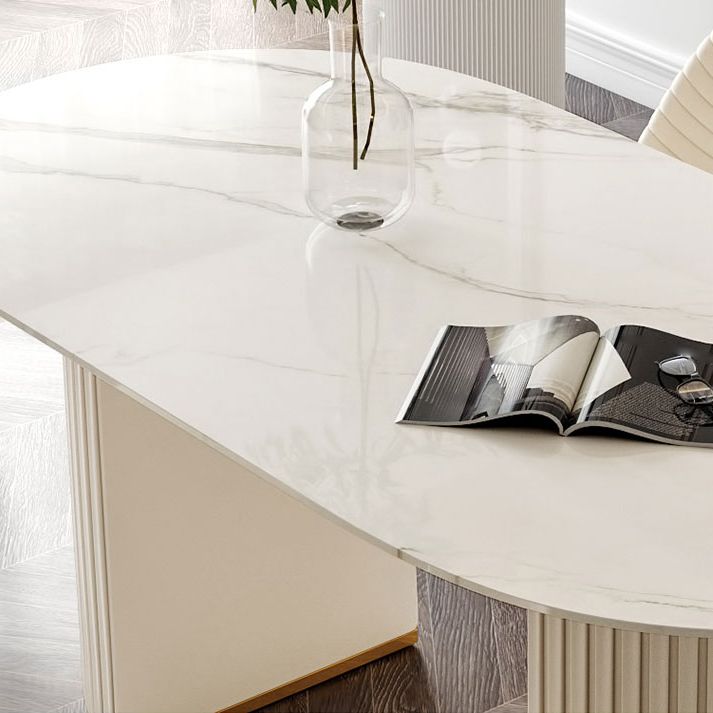 Traditional Luxury Dining Table Oval Double Pedestal Dining Site Table for Dining Room Clearhalo ' dining_table' 'Dining Tables & Seating' 'Dining Tables' 'furn' 'furn_dining_table' 'Furniture' 'furniture_dining_table' 'Kitchen & Dining Furniture' 'kitchen&dining_furn' 'kitchen' 'kitchen_dining_table' 1200x1200_e26633a5-abe3-4f99-ad2a-0859ad11622e