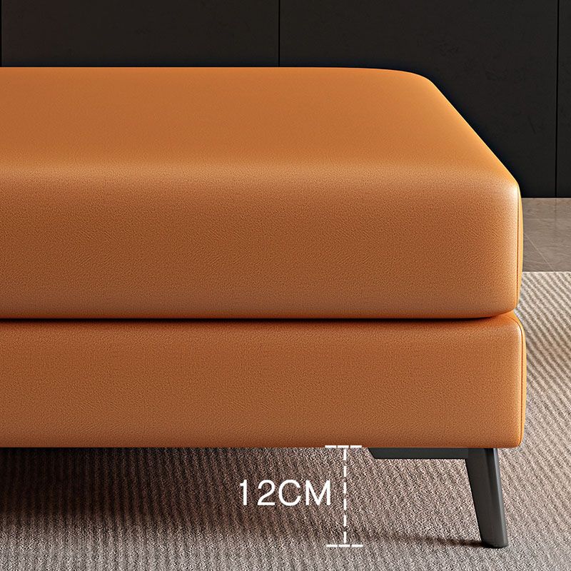 Rectangular Contemporary Ottoman Leather Foot Stool with Black Legs Clearhalo 'furn' 'furn_ottomans_poufs' 'Furniture' 'Living Room Furniture' 'Ottomans & Poufs' 'ottomans_poufs' 1200x1200_e267ebe1-b31c-4467-a1d2-6ba8f621bd36
