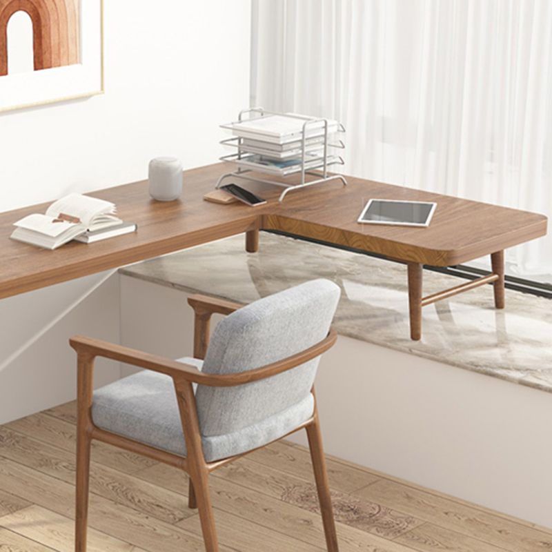 Industriekiefern Holz Office Desk L-Form Schreibschalter für Schlafzimmer
