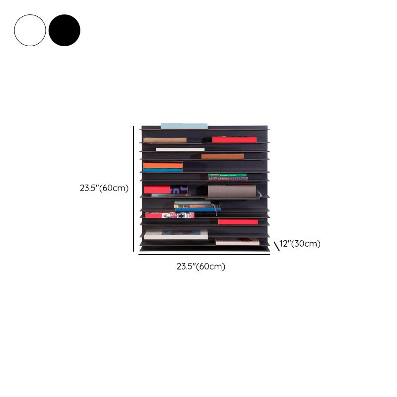 Industriële metalen boekenkast zwevende back -boekenplank met planken