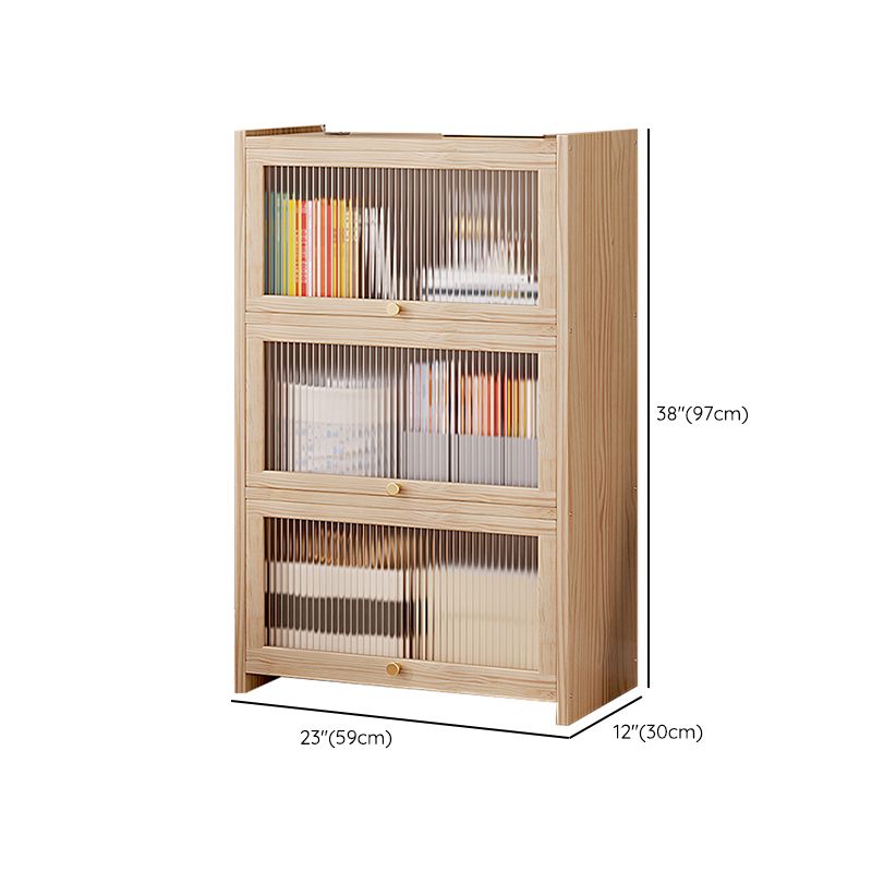 Natural Contemporary Cabinet, Solid Wood Accent Cabinet with Doors Clearhalo 'Cabinets & Chests' 'cabinets_chests' 'furn' 'furn_cabinets_chests' 'Furniture' 'Living Room Furniture' 1200x1200_e26b4cb2-e592-46bf-b5b4-2c63da33868a