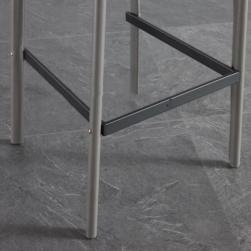 Modern Style Low Back Bar-stool Pu Leather Counter Bar Stool with Metal Legs Clearhalo 'Bar Furniture' 'Bar Stools' 'bar_stools' 'furn' 'furn_bar_stools' 'Furniture' 'Kitchen & Dining Furniture' 1200x1200_e26e27f8-2294-44b3-89c1-5990b94f0e27