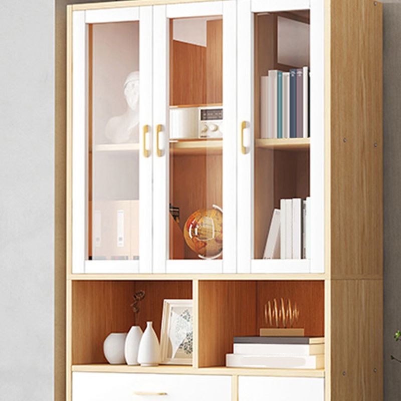 Urban Vertical Standard Bookcase Manufactured Wood Bookshelf with Doors Clearhalo 'Bookcases' 'Furniture' 'furniture_bookcases' 'Office Furniture' 1200x1200_e26f0509-6b7b-4015-9c52-c411b8af3231
