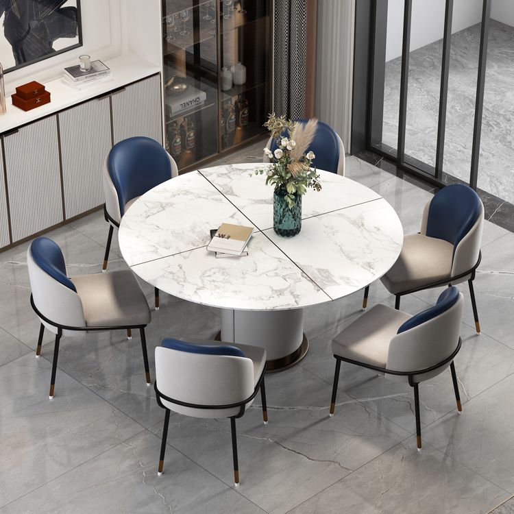 Glam Metal Dining Armless Chairs Upholstered Dining Room Chairs for Restaurant Clearhalo ' kitchen&dining_furn' 'Dining Chairs' 'Dining Tables & Seating' 'dining_chair' 'furn' 'furn_dining_chair' 'Furniture' 'furniture_dining_chair' 'Kitchen & Dining Furniture' 'kitchen' 1200x1200_e271e652-d0a6-4647-b8f3-650671af3376