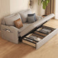 Foldable Convertible Sofa Pillow Included Futon Sofa Bed with Storage