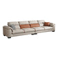 Contemporary Leather and Velvet Tufted Sectional Couch for Living Room