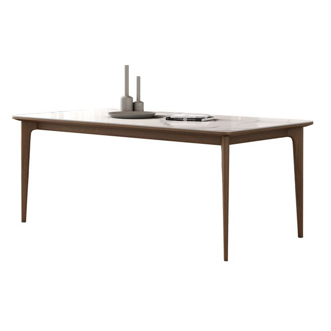 Solid Wood Mid-Century Modern Table Rectangular Sintered Stone Top Table for Dining Room Clearhalo ' dining_table' 'Dining Tables & Seating' 'Dining Tables' 'furn' 'furn_dining_table' 'Furniture' 'furniture_dining_table' 'Kitchen & Dining Furniture' 'kitchen&dining_furn' 'kitchen' 'kitchen_dining_table' 1200x1200_e273199e-1a29-414b-aeb5-f0f5403ef381
