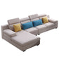 37.40" Tall Linen Sectional Pillow Top Arm Sectional with Adjustable Headrest