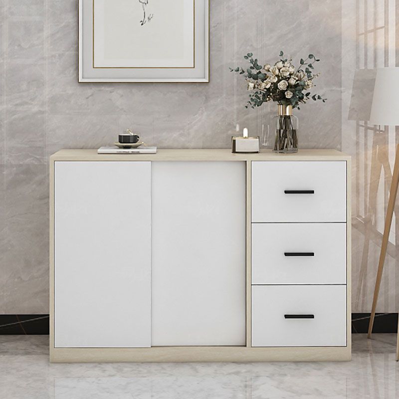 Server di sala da pranzo del server in legno fabbricato contemporaneo con porta e cassetto