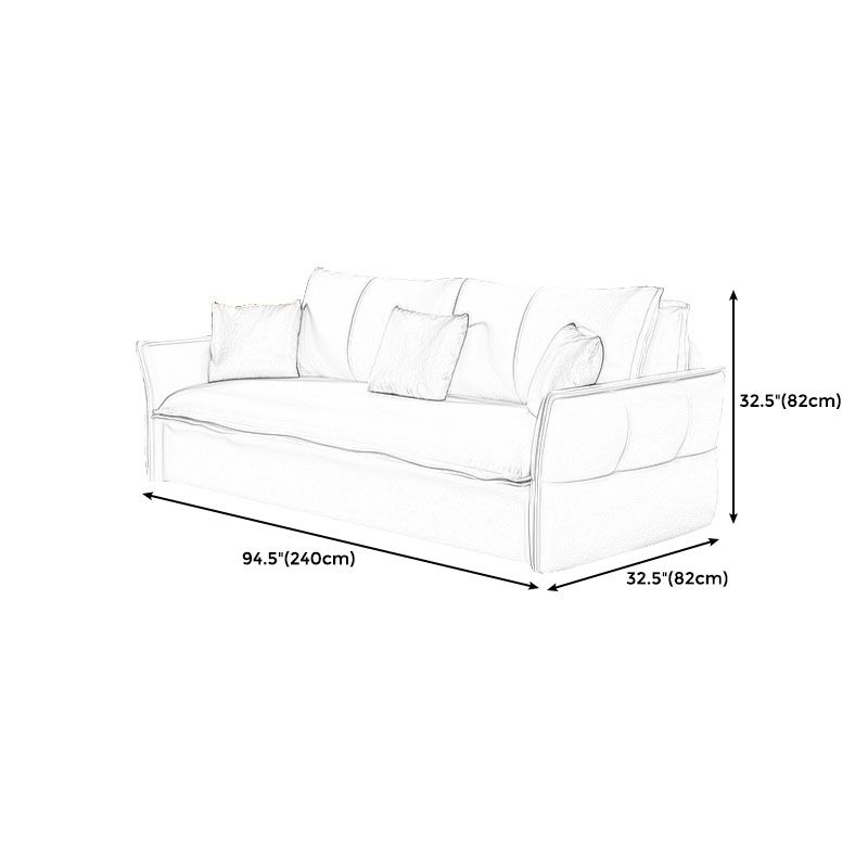 White Sofa Bed Faux Leather Square Arm Standard Bed Settee with Storage Clearhalo 'furn' 'furn_sofas' 'Furniture' 'furniture_sofas' 'kitchen' 'kitchen_sofas' 'Living Room Furniture' 'Sofa' 'sofas' 1200x1200_e27463e4-ce3c-480b-a546-b0c47d92482c
