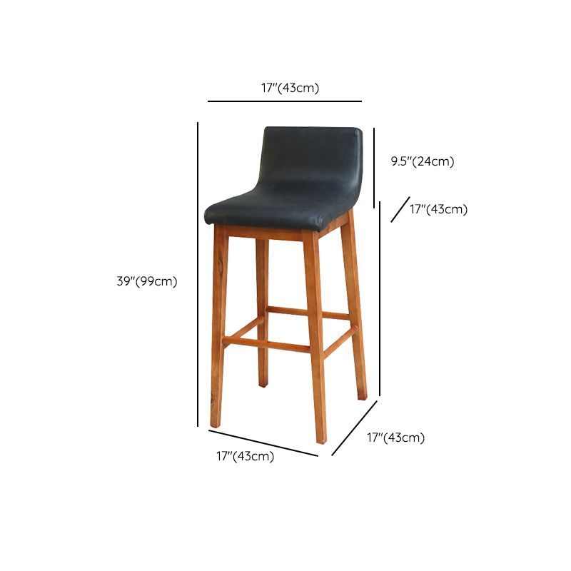 Contemporary Wood Stool Backrest Counter Stool Furniture for Restaurant