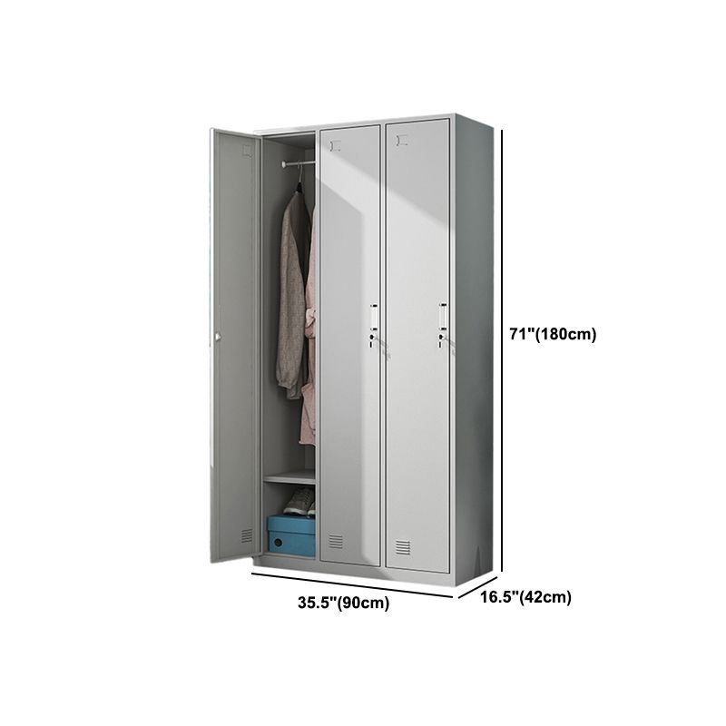 Witte stalen opbergkast eigentijds scharnierende garderobe kast