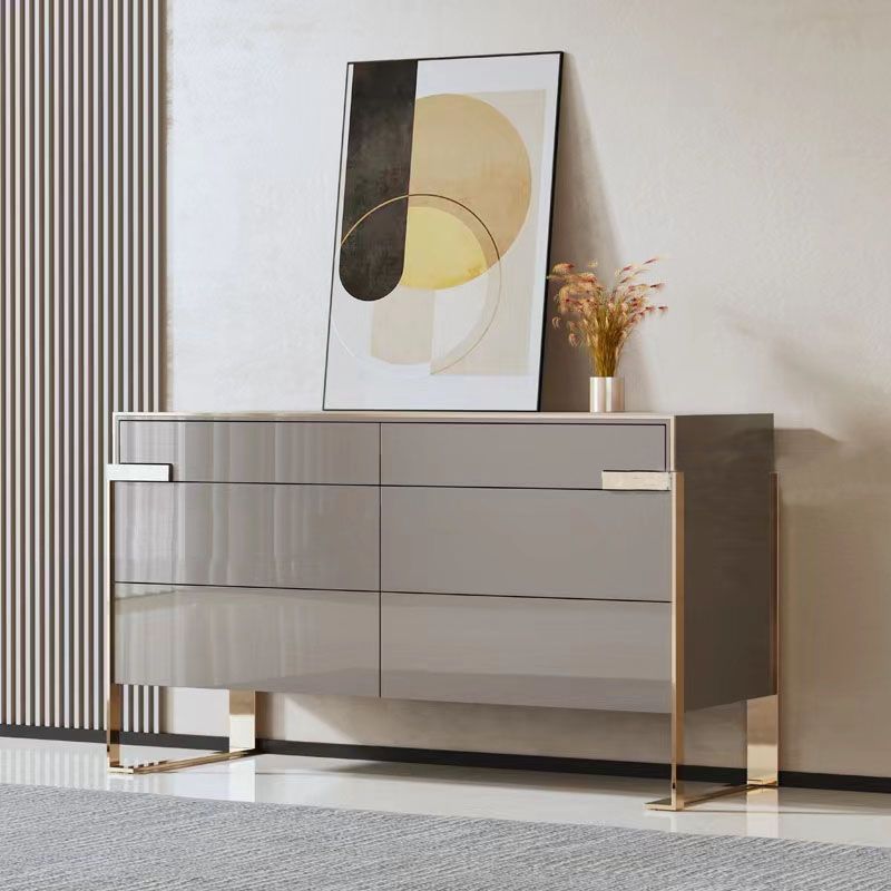 Modern de almacenamiento doble tocador blanco/gris cajones para el tocador para el hogar