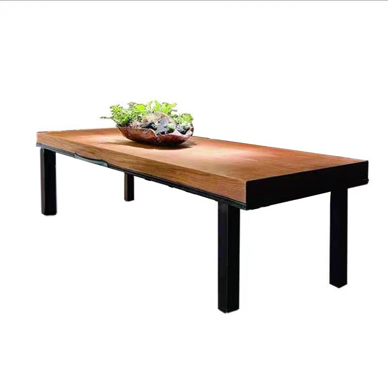 Rectangle 4 Legs Dining Table Industrial Pine Wood Table for Dining Room Clearhalo 'Dining Tables & Seating' 'Dining Tables' 'dining_table' 'furn' 'furn_dining_table' 'Furniture' 'Kitchen & Dining Furniture' 1200x1200_e276de88-0dde-4d53-b0ff-5a6fcbb2dc8c