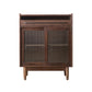 Modern Wood 36"H Sideboard Buffet Door Dining Room Buffet Server with Sliding Doors Clearhalo 'buffet_sideboard' 'Buffets & Sideboards' 'furn' 'furn_buffet_sideboard' 'Furniture' 'Kitchen & Dining Furniture' 1200x1200_e276e350-a092-41a3-8166-e4d7c79dcf97