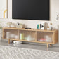 Moderne tv-mediastandaard met gesloten opslag 12" W tv-standaardconsole met kasten