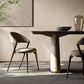 Glam Style Armless Dining Chairs Faux Leather Open Back Side Chair