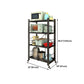 Contemporary Folding Steel Etagere Bookshelf with Caster Wheels Clearhalo 'Bookcases' 'furn' 'furn_bookcases' 'Furniture' 'furniture_bookcases' 'kitchen' 'kitchen_bookcases' 'Living Room Furniture' 'Office Furniture' 1200x1200_e27c4cdc-75af-49a2-9365-b7bf61e6ec0d