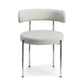 Silla de comedor tapizada con respaldo abierto de estilo moderno, silla lateral para interior