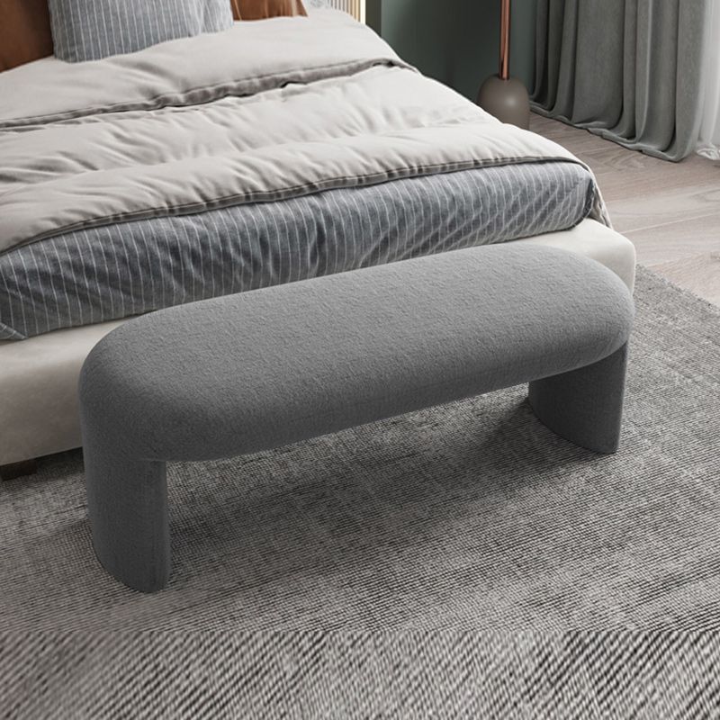 Modern Foam Bench with Legs Rectangle Solid Color Wool Bench Clearhalo 'Benches' 'Chairs & Seating' 'furn' 'furn_benches' 'Furniture' 'Living Room Furniture' 1200x1200_e27e1d78-9551-4c2e-a484-9a5bcaceae30