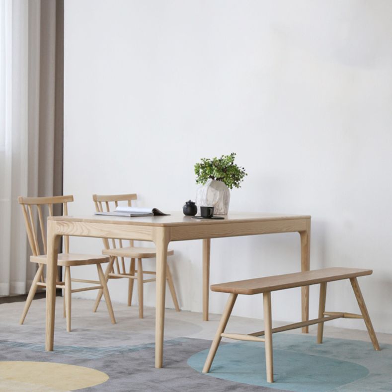 Modern 1/4/5 Pieces Dining Set Ash Wood Dining Table set with Windsor Chairs Clearhalo 'Dining Room Sets' 'Dining Tables & Seating' 'dining_room_set' 'furn' 'furn_dining_room_set' 'Furniture' 'furniture_dining_room_set' 'Kitchen & Dining Furniture' 'kitchen&dining_furn' 'kitchen' 1200x1200_e27e48d4-8c17-4d59-aa00-c4a6228067cc