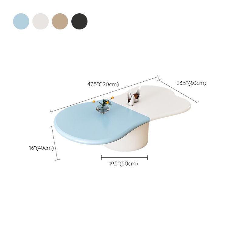 Scandinavian Free Form Coffee Table with Pedestal Base in Solid Wood Clearhalo 'Coffee & Accent Tables' 'Coffee Tables' 'coffee_tables' 'furn' 'furn_coffee_tables' 'Furniture' 'Living Room Furniture' 1200x1200_e27ede91-c0a9-426f-adc9-e3859464117a