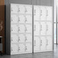 Steel Wardrobe Armoire Contemporary White Storage Cabinet for Home