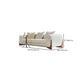 Modern Style Living Room Tuxedo Arm Settee Tight Back Seating in White
