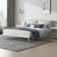 Upholstered Headboard Bed Standard Metal and Upholstered Bed Clearhalo 'Bedroom Furniture' 'Beds' 'furn' 'furn_beds' 'Furniture' 1200x1200_e280657e-6ea4-412b-b774-14517e8e90f0